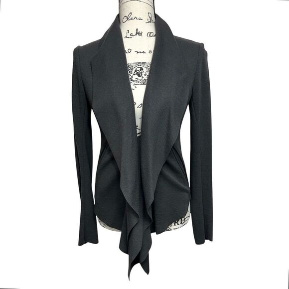 FORME D'Expression 3’3204322896 Gray Wool Asymetrical Shawl Colar Jacket, 38 - Picture 1 of 13